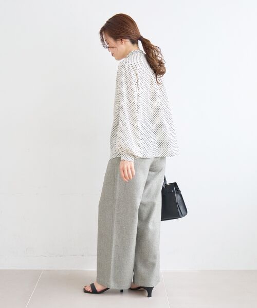 le.coeur blanc / ルクールブラン シャツ・ブラウス | 【日本製】シャーリングネック幾何柄ブラウス | 詳細27