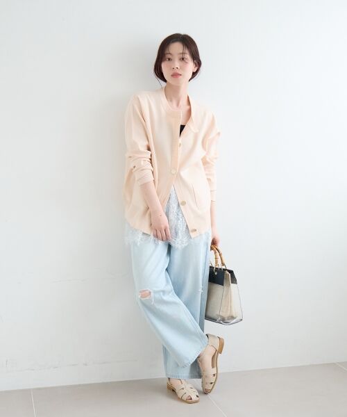 le.coeur blanc / ルクールブラン カーディガン・ボレロ | 《WEB限定アイテム》ウォッシャブルクルーネックカーディガン | 詳細11