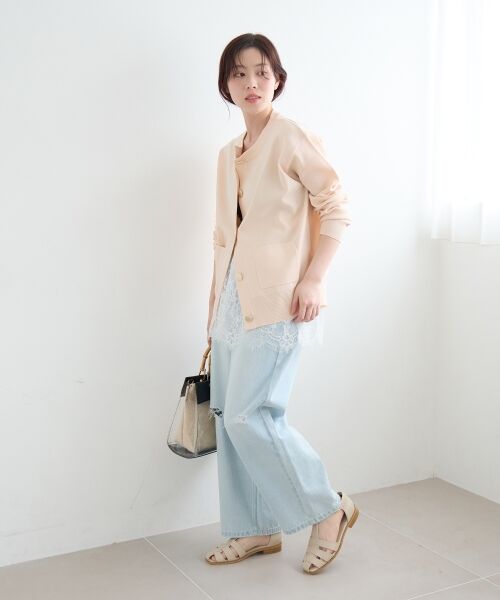 le.coeur blanc / ルクールブラン カーディガン・ボレロ | 《WEB限定アイテム》ウォッシャブルクルーネックカーディガン | 詳細13