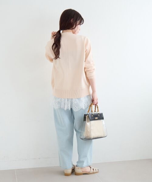 le.coeur blanc / ルクールブラン カーディガン・ボレロ | 《WEB限定アイテム》ウォッシャブルクルーネックカーディガン | 詳細15