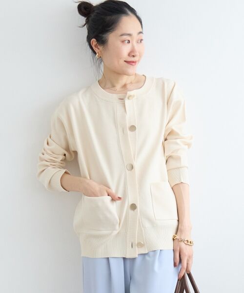 le.coeur blanc / ルクールブラン カーディガン・ボレロ | 《WEB限定アイテム》ウォッシャブルクルーネックカーディガン | 詳細17