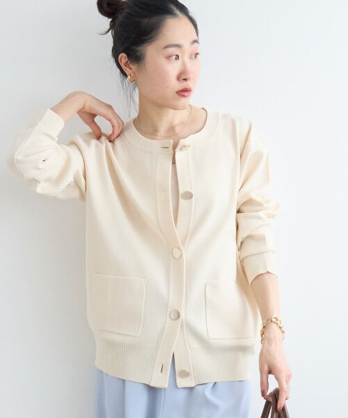 le.coeur blanc / ルクールブラン カーディガン・ボレロ | 《WEB限定アイテム》ウォッシャブルクルーネックカーディガン | 詳細19