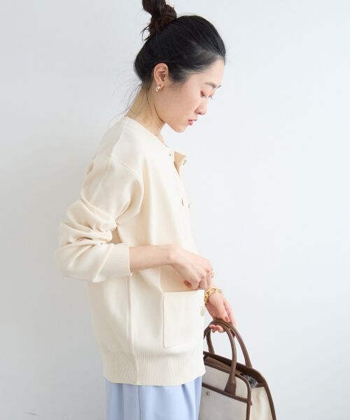 le.coeur blanc / ルクールブラン カーディガン・ボレロ | 《WEB限定アイテム》ウォッシャブルクルーネックカーディガン | 詳細20