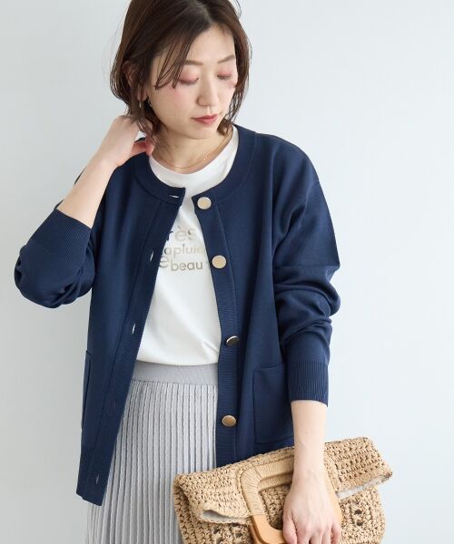 le.coeur blanc / ルクールブラン カーディガン・ボレロ | 《WEB限定アイテム》ウォッシャブルクルーネックカーディガン | 詳細28