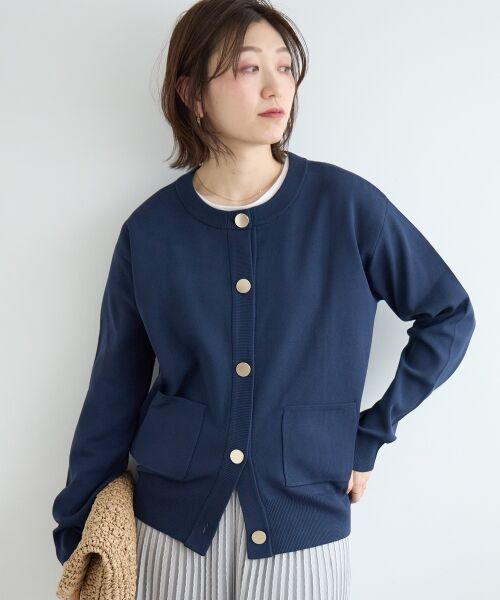 le.coeur blanc / ルクールブラン カーディガン・ボレロ | 《WEB限定アイテム》ウォッシャブルクルーネックカーディガン | 詳細30