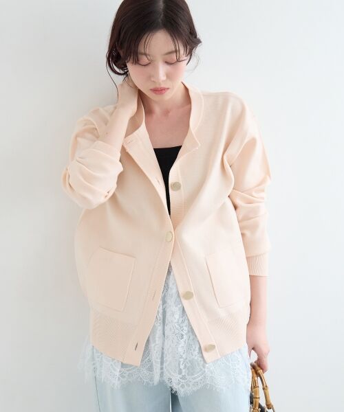 le.coeur blanc / ルクールブラン カーディガン・ボレロ | 《WEB限定アイテム》ウォッシャブルクルーネックカーディガン | 詳細4