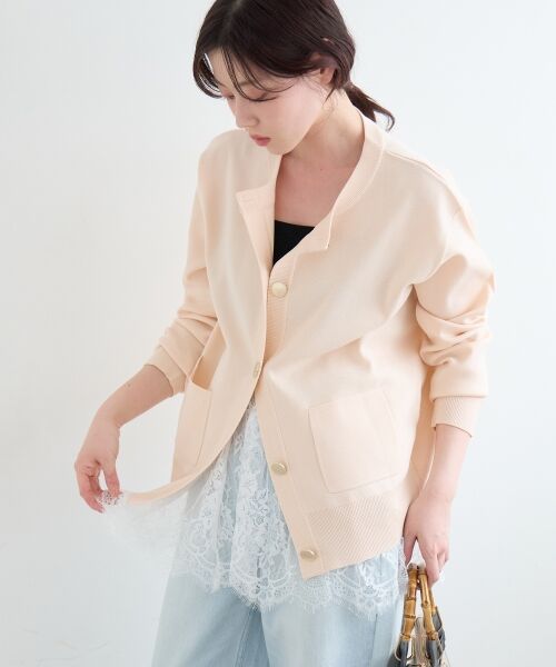 le.coeur blanc / ルクールブラン カーディガン・ボレロ | 《WEB限定アイテム》ウォッシャブルクルーネックカーディガン | 詳細5