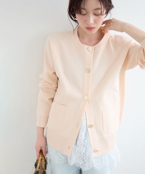 le.coeur blanc / ルクールブラン カーディガン・ボレロ | 《WEB限定アイテム》ウォッシャブルクルーネックカーディガン | 詳細6