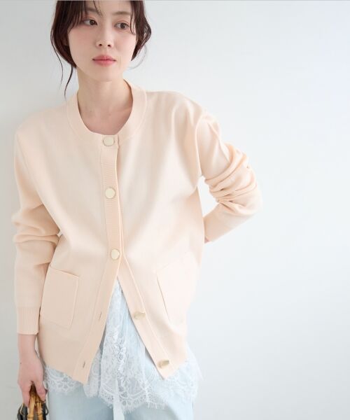 le.coeur blanc / ルクールブラン カーディガン・ボレロ | 《WEB限定アイテム》ウォッシャブルクルーネックカーディガン | 詳細7