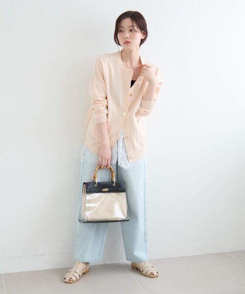 le.coeur blanc / ルクールブラン カーディガン・ボレロ | 《WEB限定アイテム》ウォッシャブルクルーネックカーディガン | 詳細9