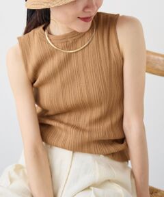 le.coeur blanc / ルクールブラン カットソー | 《WEB限定アイテム》ランダムリブノースリーブトップス