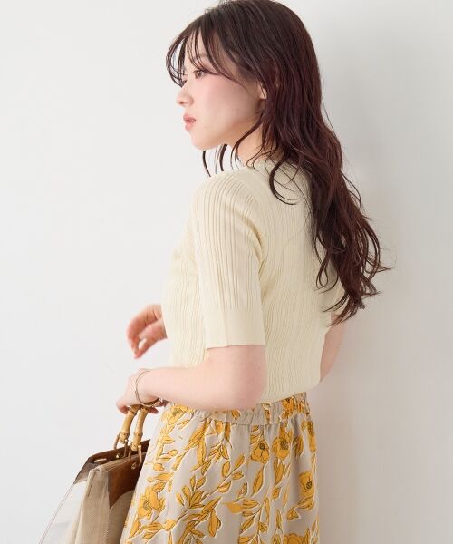 le.coeur blanc / ルクールブラン カットソー | 《WEB限定アイテム》ランダムリブハーフスリーブトップス | 詳細13