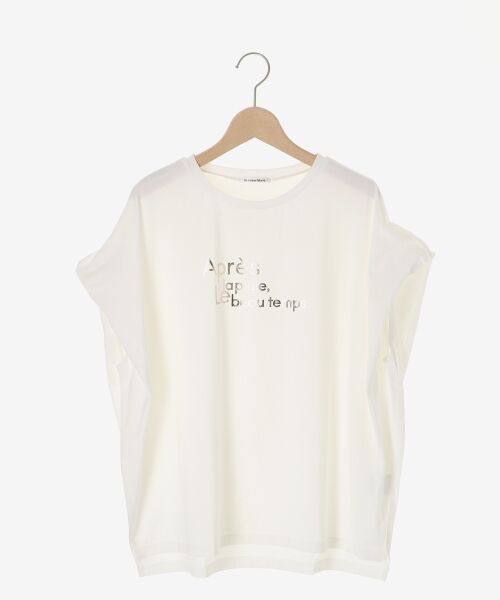 le.coeur blanc / ルクールブラン Tシャツ | 《WEB限定アイテム》ショルダータック箔プリントTシャツ | 詳細1