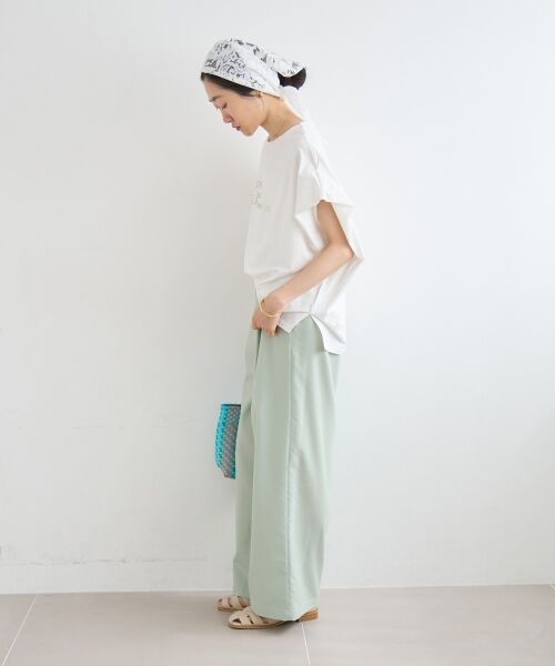 le.coeur blanc / ルクールブラン Tシャツ | 《WEB限定アイテム》ショルダータック箔プリントTシャツ | 詳細10