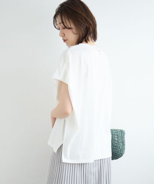 le.coeur blanc / ルクールブラン Tシャツ | 《WEB限定アイテム》ショルダータック箔プリントTシャツ | 詳細14