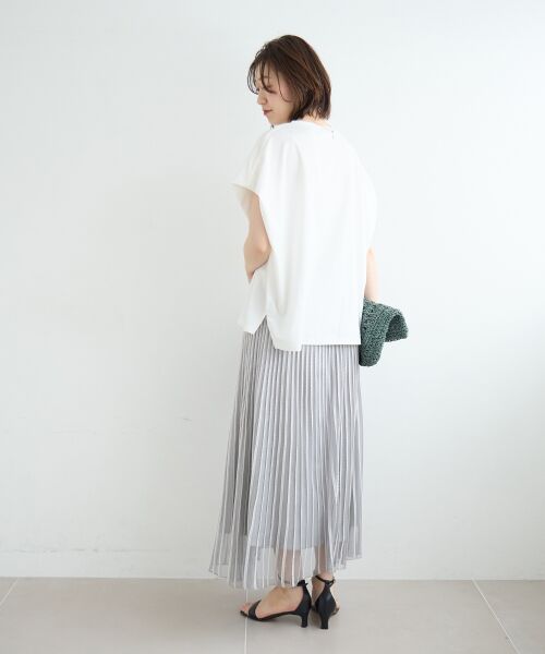 le.coeur blanc / ルクールブラン Tシャツ | 《WEB限定アイテム》ショルダータック箔プリントTシャツ | 詳細16