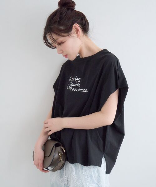 le.coeur blanc / ルクールブラン Tシャツ | 《WEB限定アイテム》ショルダータック箔プリントTシャツ | 詳細21