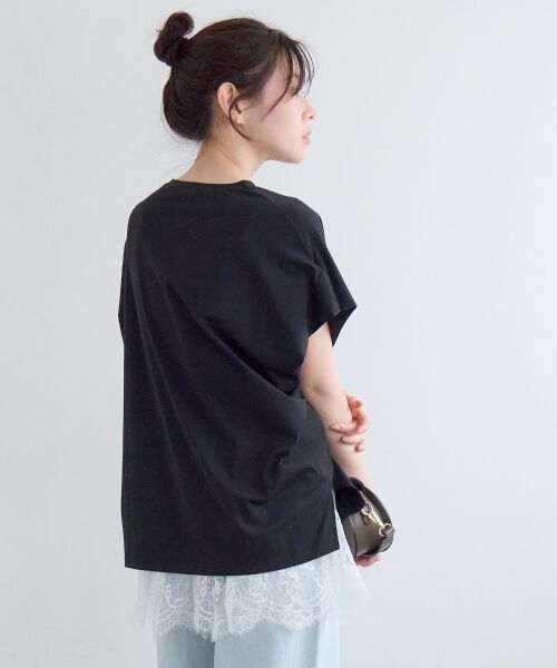 le.coeur blanc / ルクールブラン Tシャツ | 《WEB限定アイテム》ショルダータック箔プリントTシャツ | 詳細23