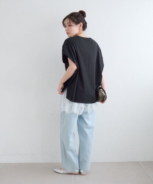 le.coeur blanc / ルクールブラン Tシャツ | 《WEB限定アイテム》ショルダータック箔プリントTシャツ | 詳細28