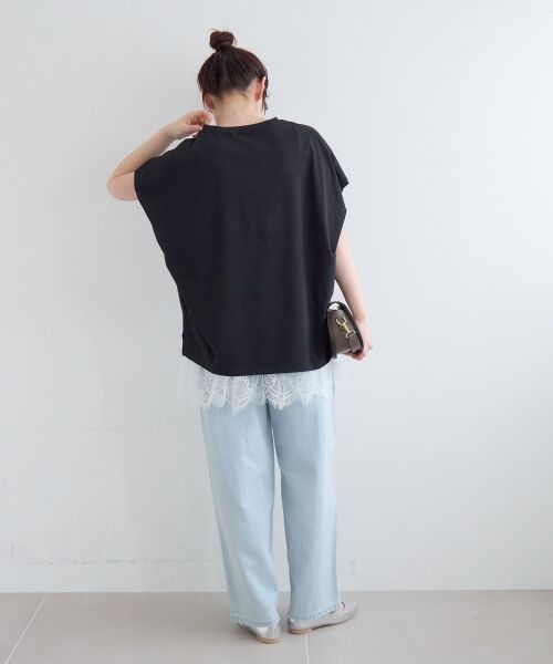 le.coeur blanc / ルクールブラン Tシャツ | 《WEB限定アイテム》ショルダータック箔プリントTシャツ | 詳細30