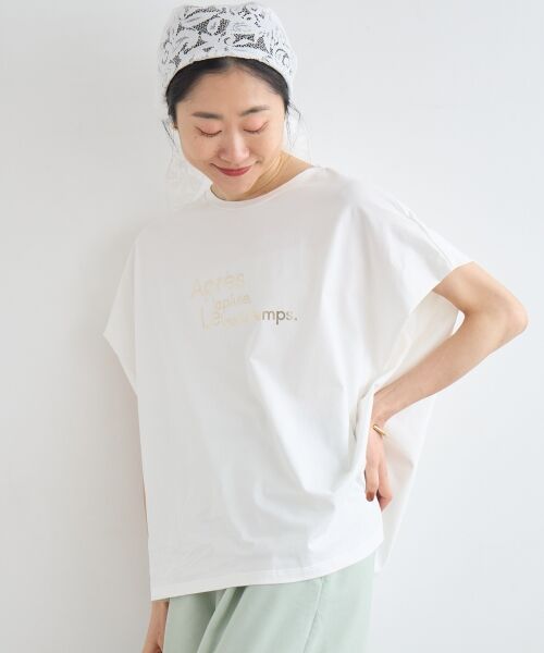 le.coeur blanc / ルクールブラン Tシャツ | 《WEB限定アイテム》ショルダータック箔プリントTシャツ | 詳細4