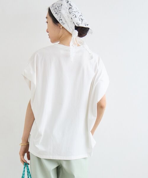 le.coeur blanc / ルクールブラン Tシャツ | 《WEB限定アイテム》ショルダータック箔プリントTシャツ | 詳細6