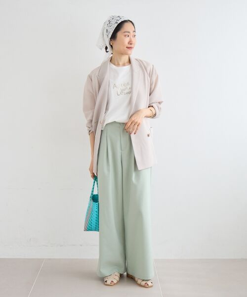 le.coeur blanc / ルクールブラン Tシャツ | 《WEB限定アイテム》ショルダータック箔プリントTシャツ | 詳細7