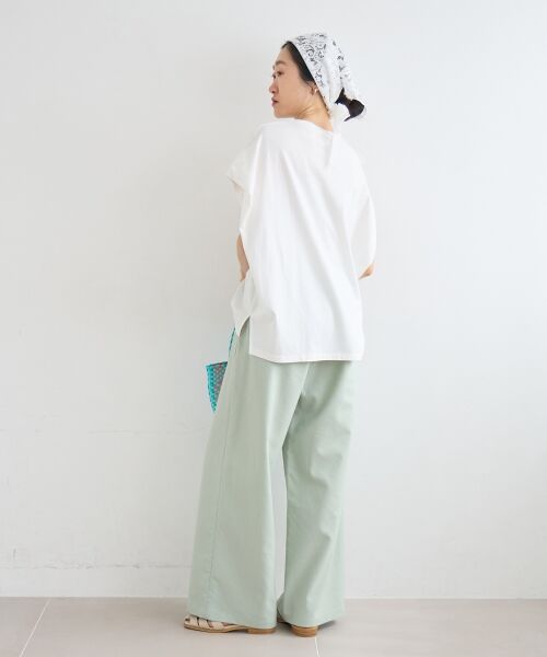 le.coeur blanc / ルクールブラン Tシャツ | 《WEB限定アイテム》ショルダータック箔プリントTシャツ | 詳細9