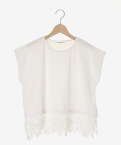 le.coeur blanc / ルクールブラン Tシャツ | 《WEB限定アイテム》裾レースTシャツ
