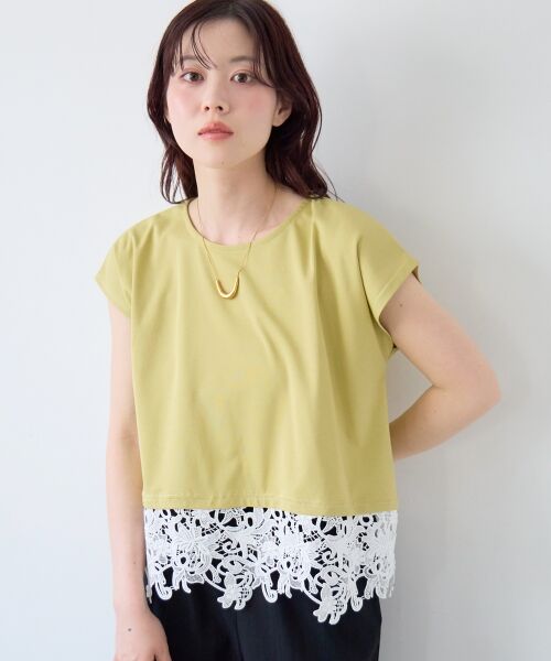le.coeur blanc / ルクールブラン Tシャツ | 《WEB限定アイテム》裾レースTシャツ | 詳細11