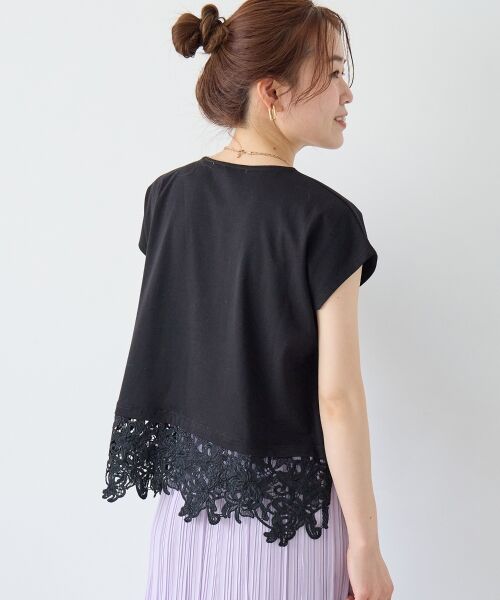 le.coeur blanc / ルクールブラン Tシャツ | 《WEB限定アイテム》裾レースTシャツ | 詳細24
