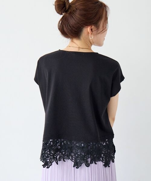 le.coeur blanc / ルクールブラン Tシャツ | 《WEB限定アイテム》裾レースTシャツ | 詳細25