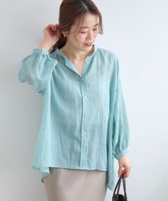 le.coeur blanc / ルクールブラン シャツ・ブラウス | 《WEB限定アイテム》バンドカラーガーゼブラウス