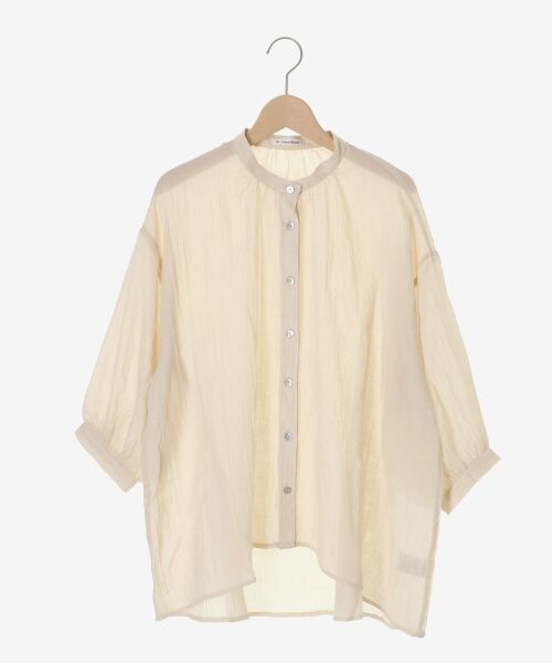 le.coeur blanc / ルクールブラン シャツ・ブラウス | 《WEB限定アイテム》バンドカラーガーゼブラウス | 詳細1