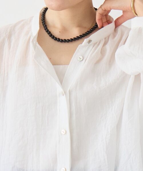 le.coeur blanc / ルクールブラン シャツ・ブラウス | 《WEB限定アイテム》バンドカラーガーゼブラウス | 詳細23