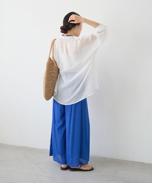 le.coeur blanc / ルクールブラン シャツ・ブラウス | 《WEB限定アイテム》バンドカラーガーゼブラウス | 詳細26