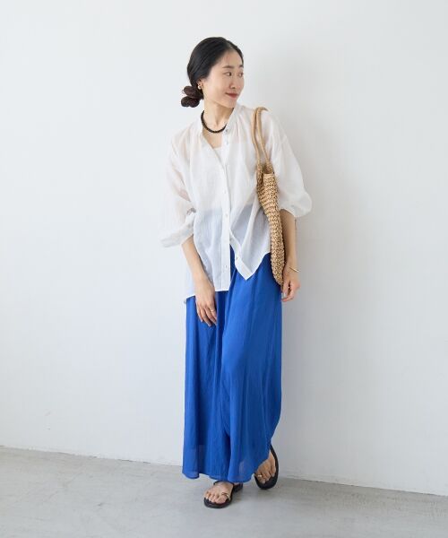 le.coeur blanc / ルクールブラン シャツ・ブラウス | 《WEB限定アイテム》バンドカラーガーゼブラウス | 詳細28