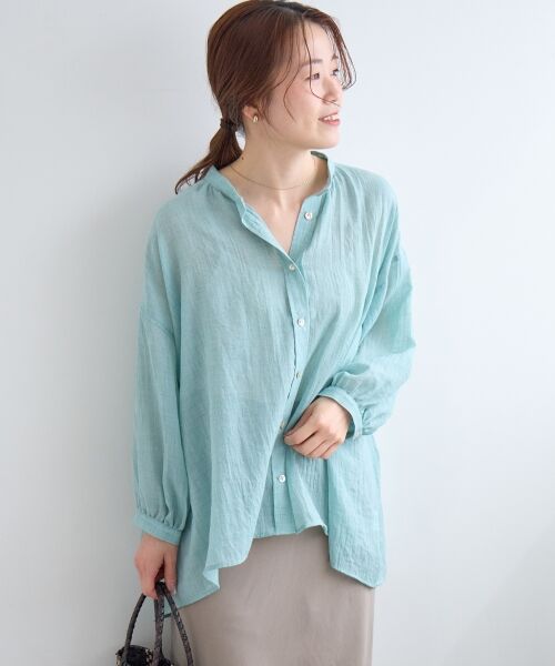 le.coeur blanc / ルクールブラン シャツ・ブラウス | 《WEB限定アイテム》バンドカラーガーゼブラウス | 詳細30