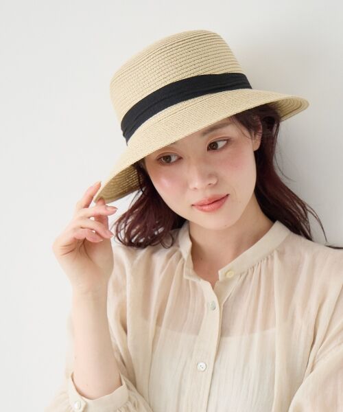 le.coeur blanc / ルクールブラン ハット | 《WEB限定アイテム》ペーパーリボンハット | 詳細1