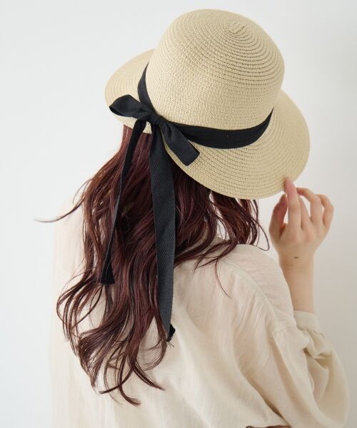 le.coeur blanc / ルクールブラン ハット | 《WEB限定アイテム》ペーパーリボンハット | 詳細5