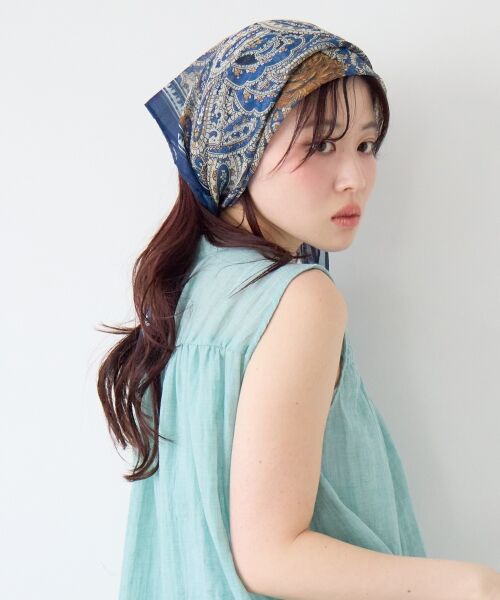 le.coeur blanc / ルクールブラン バンダナ・スカーフ | 《WEB限定アイテム》シフォンアソート柄スカーフ | 詳細14