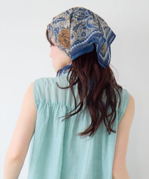 le.coeur blanc / ルクールブラン バンダナ・スカーフ | 《WEB限定アイテム》シフォンアソート柄スカーフ | 詳細15