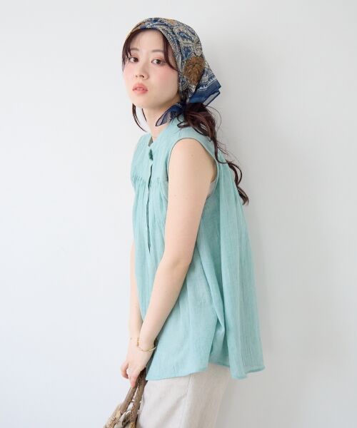 le.coeur blanc / ルクールブラン バンダナ・スカーフ | 《WEB限定アイテム》シフォンアソート柄スカーフ | 詳細16