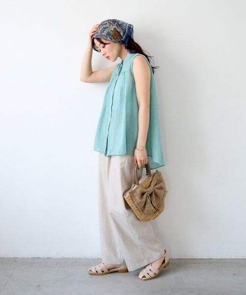 le.coeur blanc / ルクールブラン バンダナ・スカーフ | 《WEB限定アイテム》シフォンアソート柄スカーフ | 詳細18