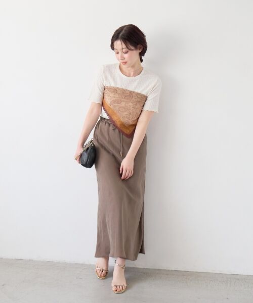 le.coeur blanc / ルクールブラン バンダナ・スカーフ | 《WEB限定アイテム》シフォンアソート柄スカーフ | 詳細7