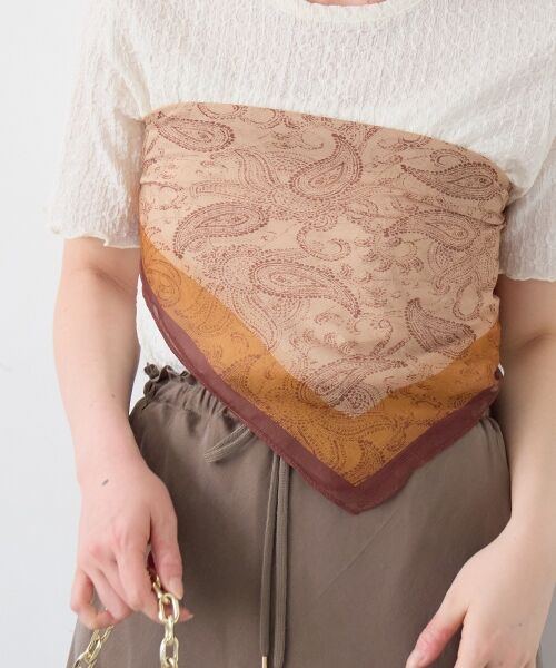 le.coeur blanc / ルクールブラン バンダナ・スカーフ | 《WEB限定アイテム》シフォンアソート柄スカーフ | 詳細9