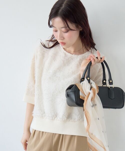 le.coeur blanc / ルクールブラン バンダナ・スカーフ | 《WEB限定アイテム》シフォンアソート柄スカーフ | 詳細2