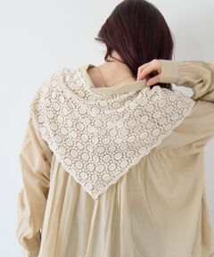 le.coeur blanc / ルクールブラン マフラー・ショール・スヌード・ストール | 《WEB限定アイテム》レース三角ストール