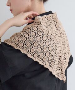 le.coeur blanc / ルクールブラン マフラー・ショール・スヌード・ストール | 《WEB限定アイテム》レース三角ストール