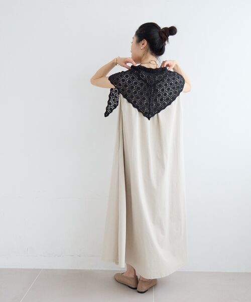 le.coeur blanc / ルクールブラン マフラー・ショール・スヌード・ストール | 《WEB限定アイテム》レース三角ストール | 詳細16